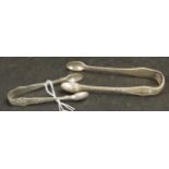 Two various pairs Victorian silver sugar nips