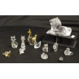 Quantity of Swarovski & other crystal figurines