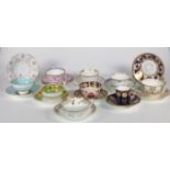 Nine various antique & vintage cups & saucers