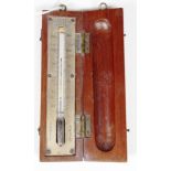 Victorian wood cased thermometer