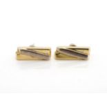 Two tone gold stud earrings