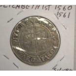 Elizabeth I hammered silver shilling 1560/61