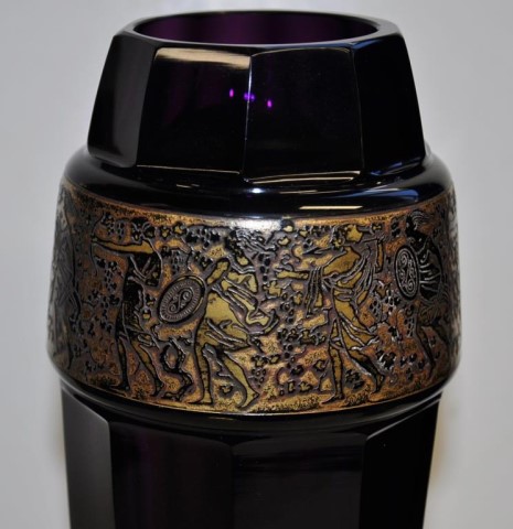 Moser amethyst glass vase - Image 2 of 3