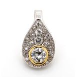 Australian diamond set 18ct white gold pendant