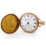 Rolled gold full hunter pocket watch