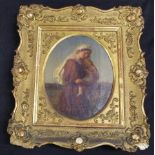 C19th European school framed oil of