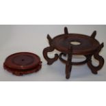 Two Chinese wooden stands