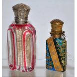 Two Victorian scent bottles