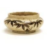 Chinese brown & white ceramic bowl