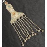 Turkman stone set silver pendant