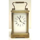 Brass cased carriage clock