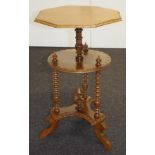 Octagonal 3 tier occasional table