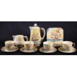 Doulton fourteen piece 'Famous Ships' part tea set