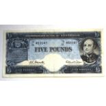 Commonwealth of Australia £5 paper banknote