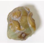 Antique Chinese carved jade heavy pendant