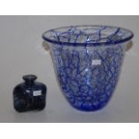 Phoenician blue & white Maltese glass vase