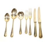 Sixty piece Elizabeth II silver cutlery set