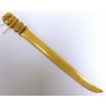 Vintage Indian carved ivory letter opener