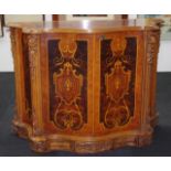 Reproduction credenza with inlaid decoration