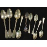 Set three Victorian sterling silver teaspoons