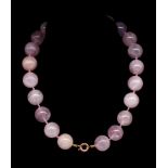 Rose quartz (20mm) beaded necklace