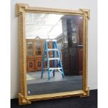 Gilded carved wood over mantle mirror