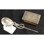 Edward VII sterling silver matchbox holder