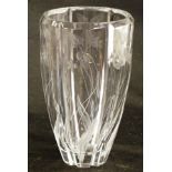 Crystal etched decoration mantle vase