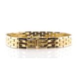 Two tone 9ct gold bracelet