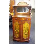 Antique walnut music cabinet