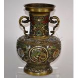 Antique Chinese champleve vase