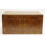 Antique marquetry inlaid tea caddy