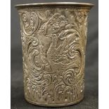 Antique continental silver Kiddush beaker