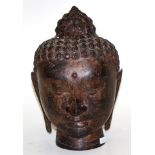 Thai cast metal Buddha head statue