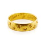 1960s 18ct yellow gold "Cannabis" ring