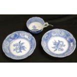 Two Copeland Spode blue Camilla dishes