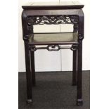 Antique Chinese 2 tier rosewood table stand