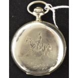 Vintage chrome cased pocket watch