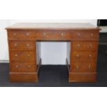 Oak pedestal desk