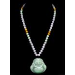Burmese jade Buddha pendant and necklace