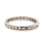 Diamond and platinum eternity ring