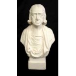 Victorian moulded ceramic bust of John Wesley