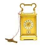 Good French brass carriage clock