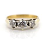 Cubic zirconia set 9ct yellow gold ring