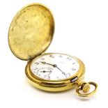 Consul gold plated full hunter pocket watch
