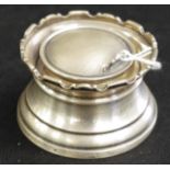 George V sterling silver inkwell