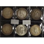 Five Australian silver 1927 Canberra florins