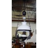Vintage ceramic hanging fuel ceiling lamp