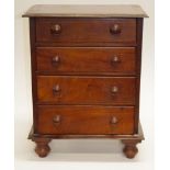 Antique cedar apprentice chest of drawers