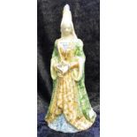 C19th Faience handpainted figural bell